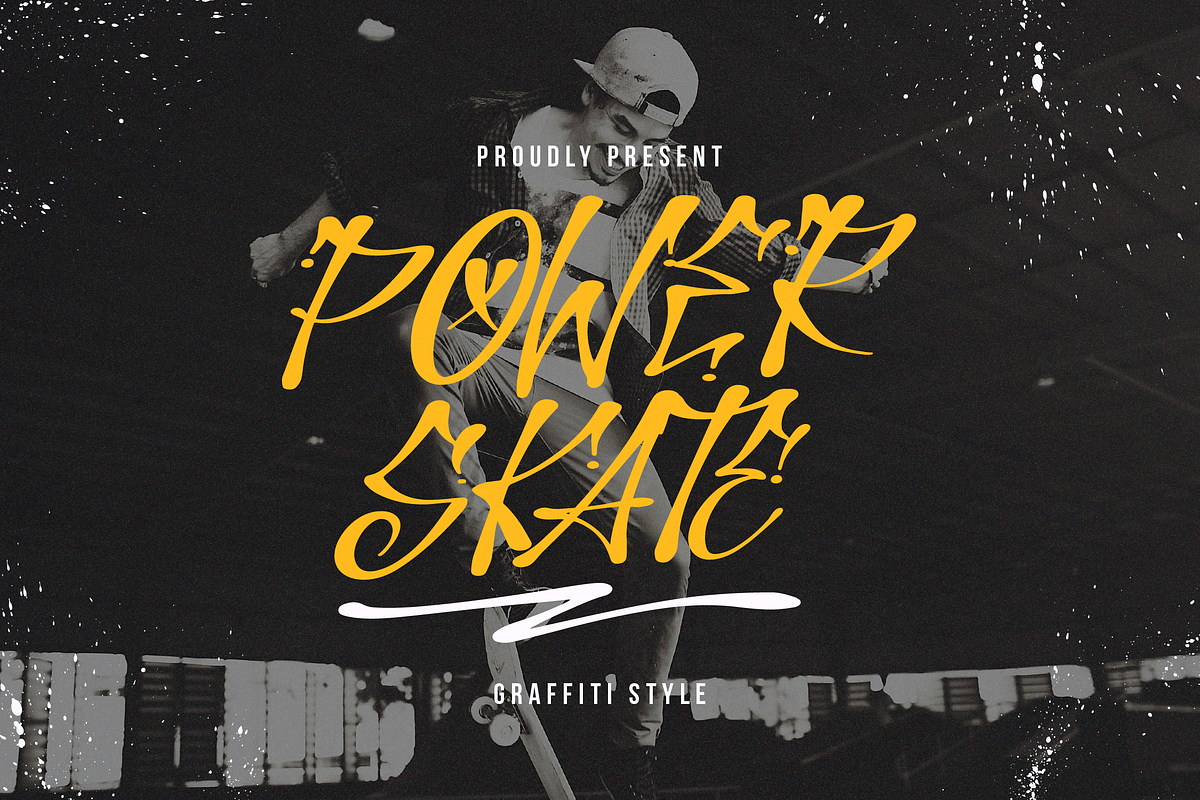 Power Skate | Graffiti Style, a Handwritten Font by Denustudios (Photo 1 of 15)