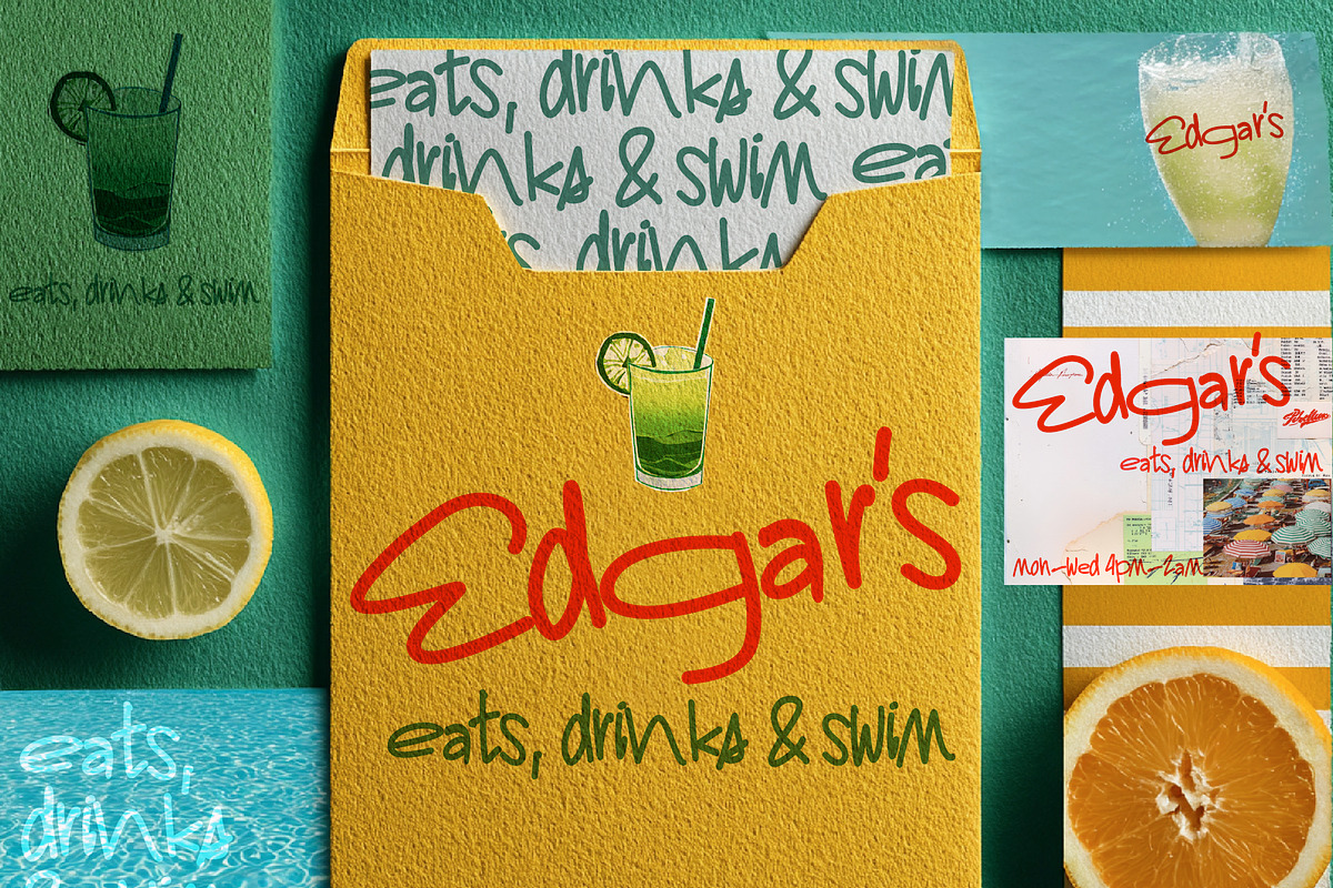 Swim Club - Hand-drawn Display Font, a Handwritten Font by Studio Mischief (Photo 10 of 15)