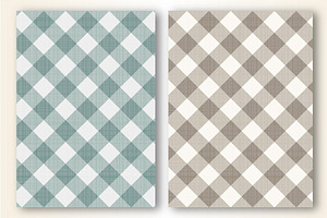 Set Of Seamless Gingham Patterns