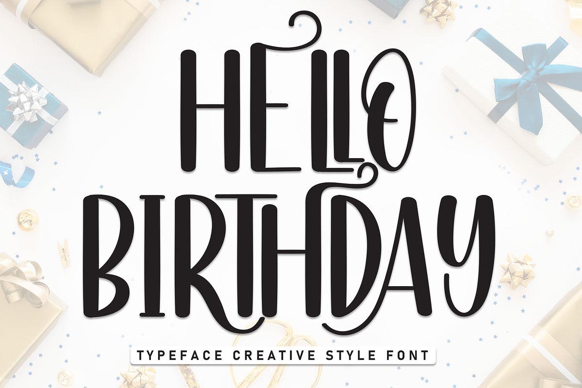 Hello Birthday | Script Font, a Script Font by Scratchones (Photo 1 of 9)