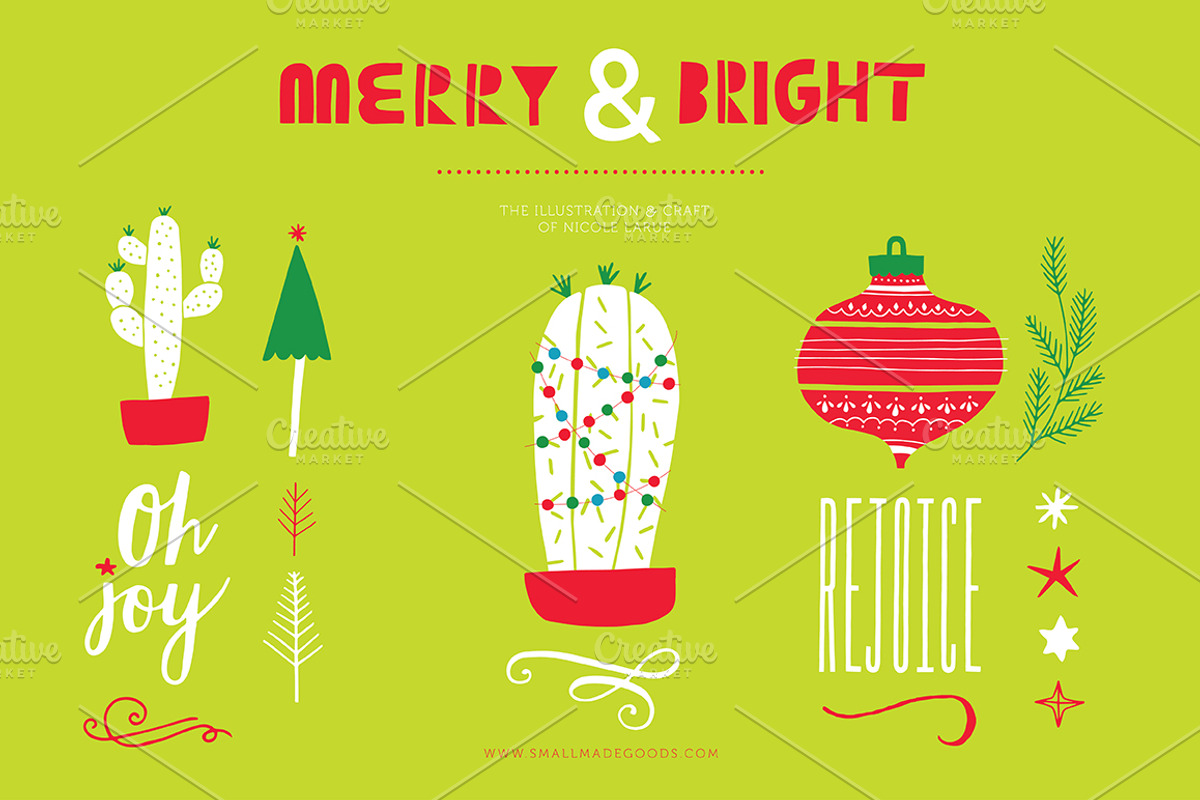 Merry & Bright (Vector), an Illustration by Small Made Goods