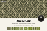 Olivaceous Seamless Patterns, a Pattern Graphic by Inknfolly (Thumbnail 2 of 4)