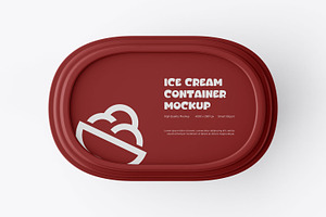 Ice Cream Container Box Mockup