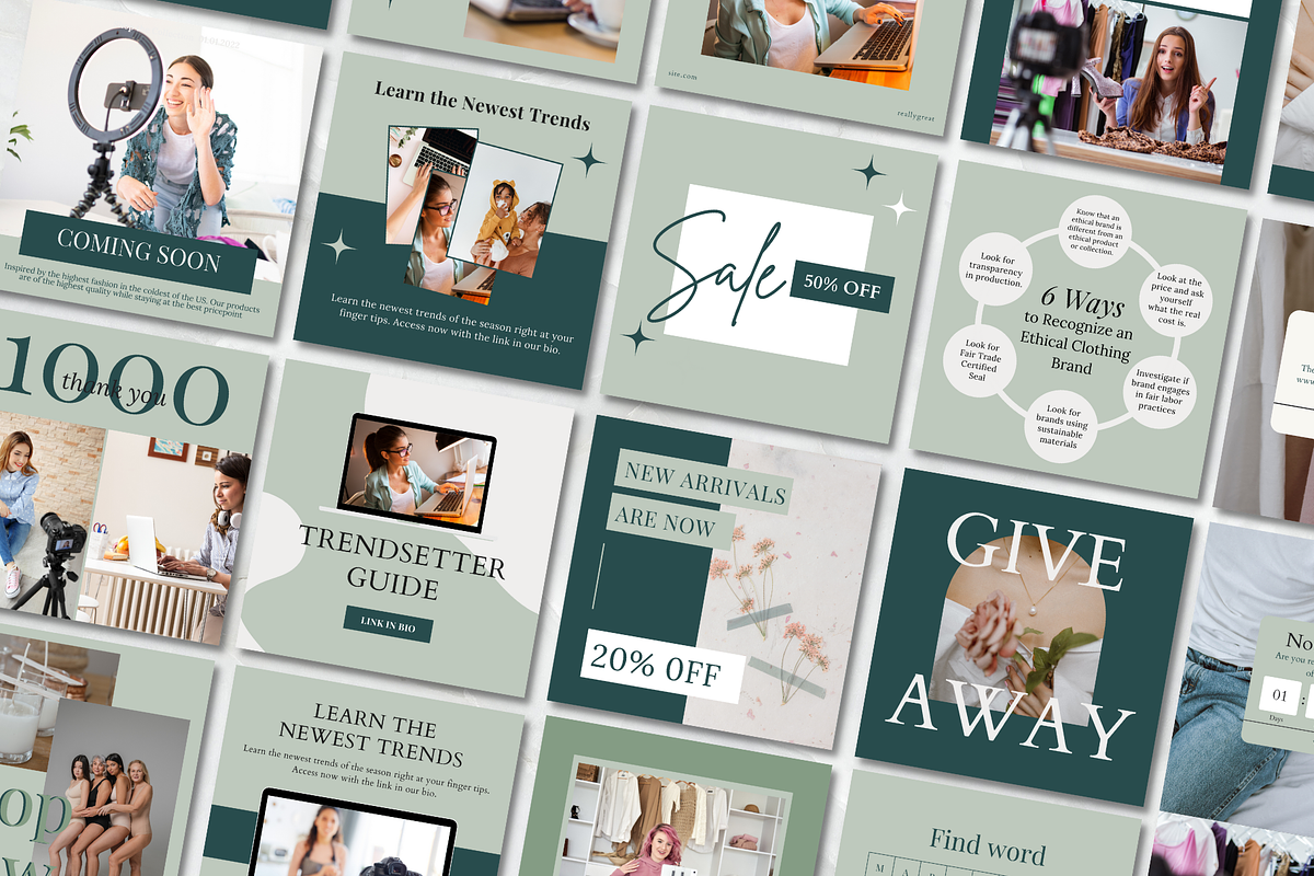Green Business Instagram Templates, a Social Media Template by Social Assumptions (Photo 5 of 7)