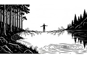 Nature Landscape Silhouette Vector B, an Illustration by Designer_Momina (Thumbnail 51 of 51)