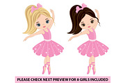 Vector Ballerina Girl Clipart, an Illustration by TheCreativeMill (Thumbnail 2 of 6)