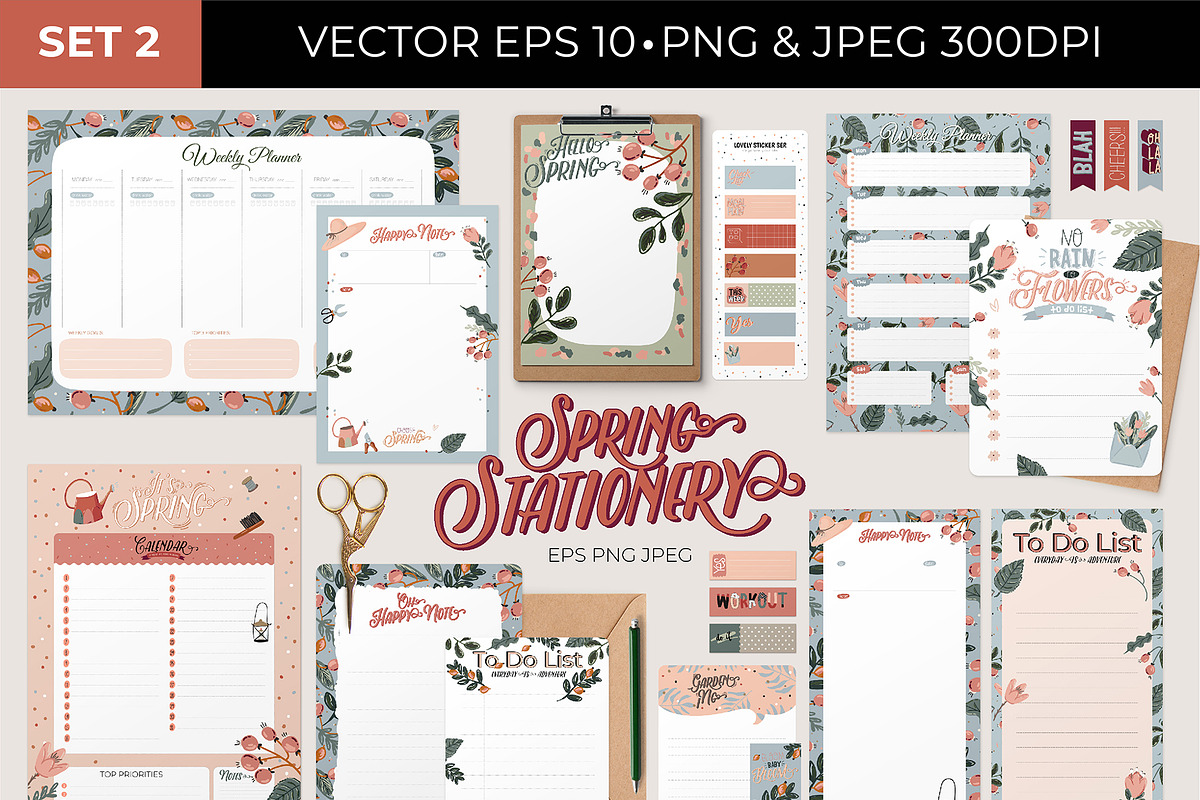 BUNDLE STATIONERY planners calendars, an Object Graphic by Ruslana Lubenets (Photo 8 of 96)