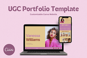 Colorful UGC Portfolio Website Canva, a Landing Page Template by The Chaos Project