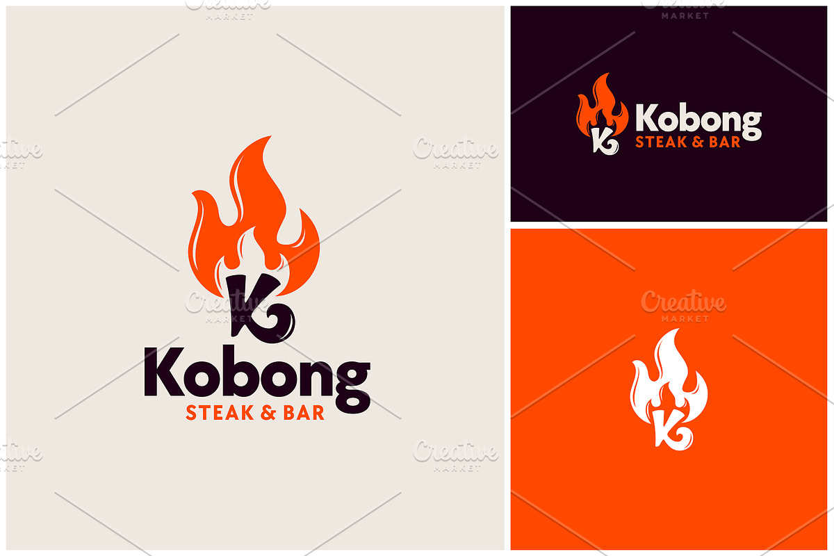 Fire Flame Letter K Kitchen Logo, a Branding & Logo Template by Enola99d (Photo 2 of 2)
