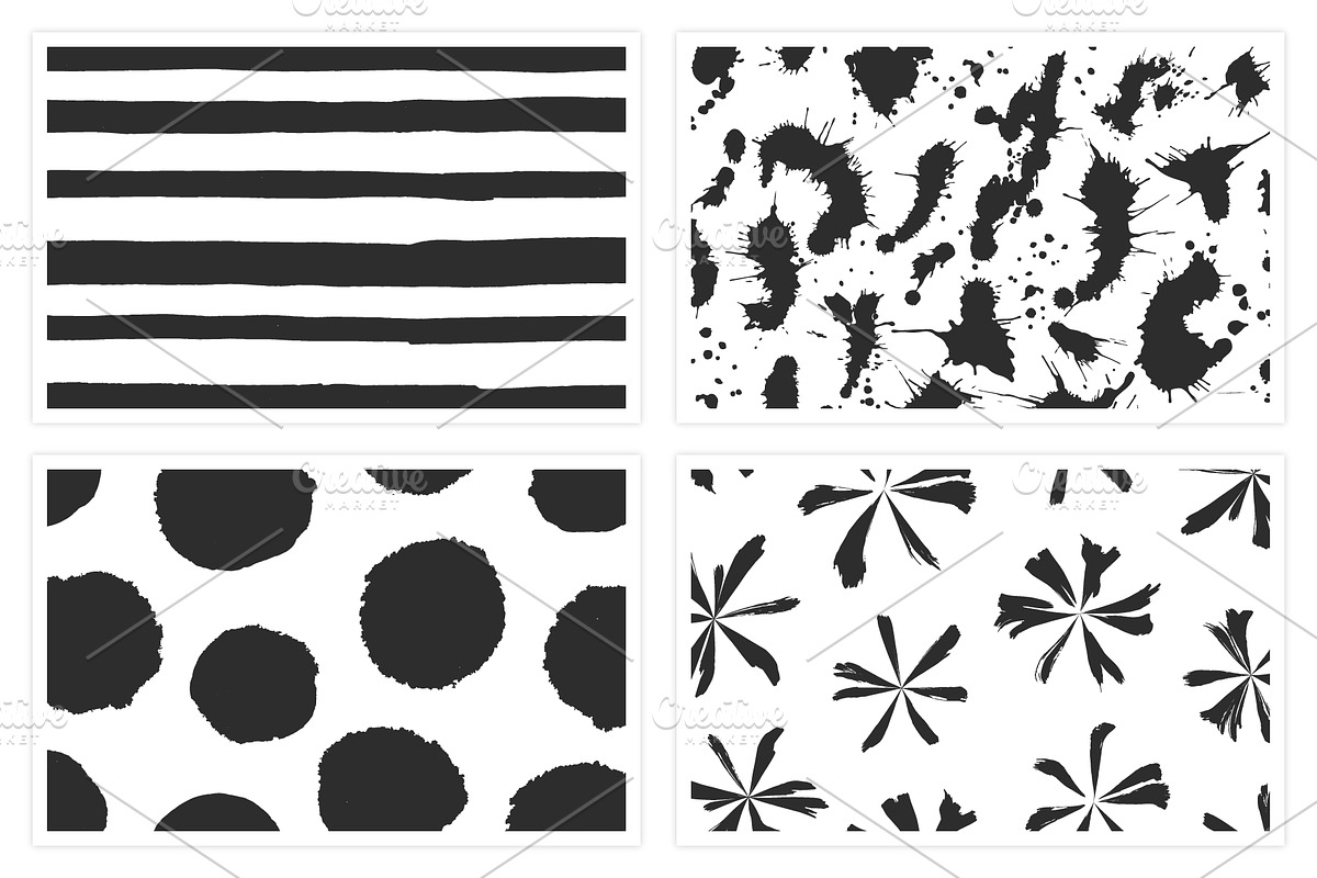 Splashes & Brush Strokes Patterns, a Pattern Graphic by Vodoleyka (Photo 2 of 7)