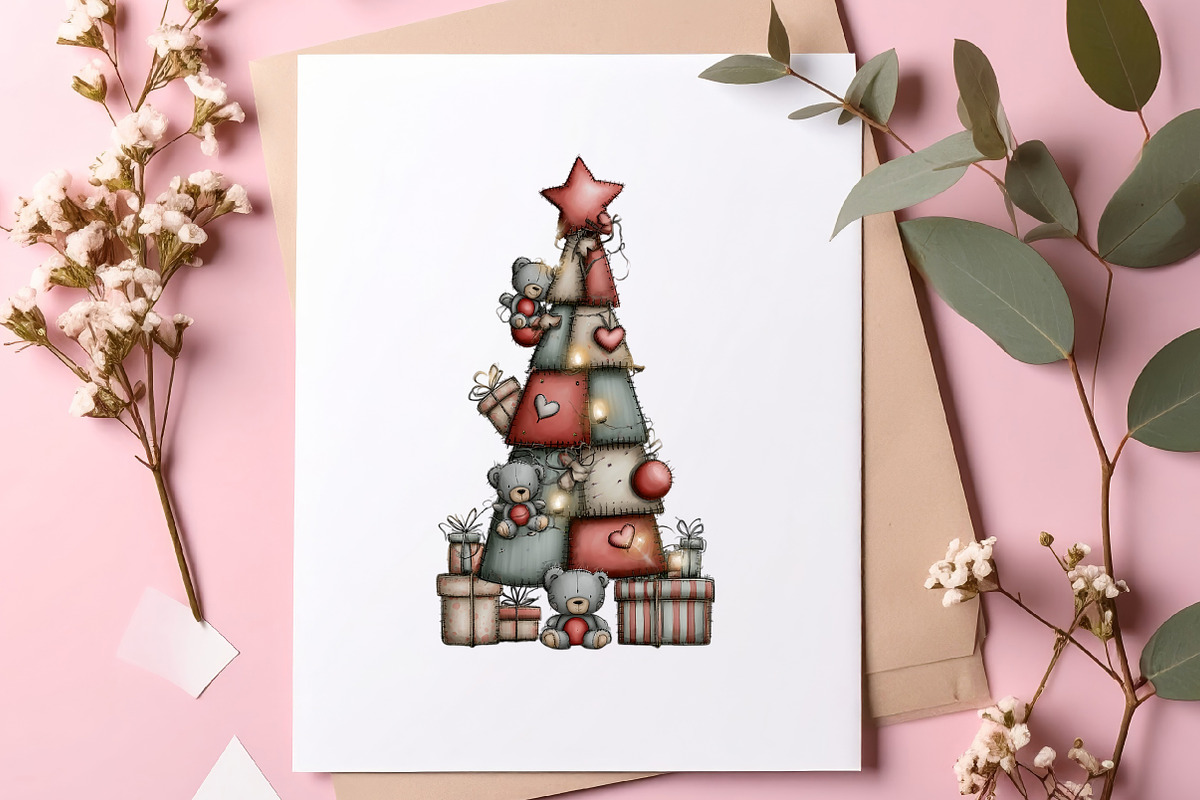 Whimsical Christmas Tree Clipart, a Transportation Illustration by SinaCreation (Photo 7 of 9)