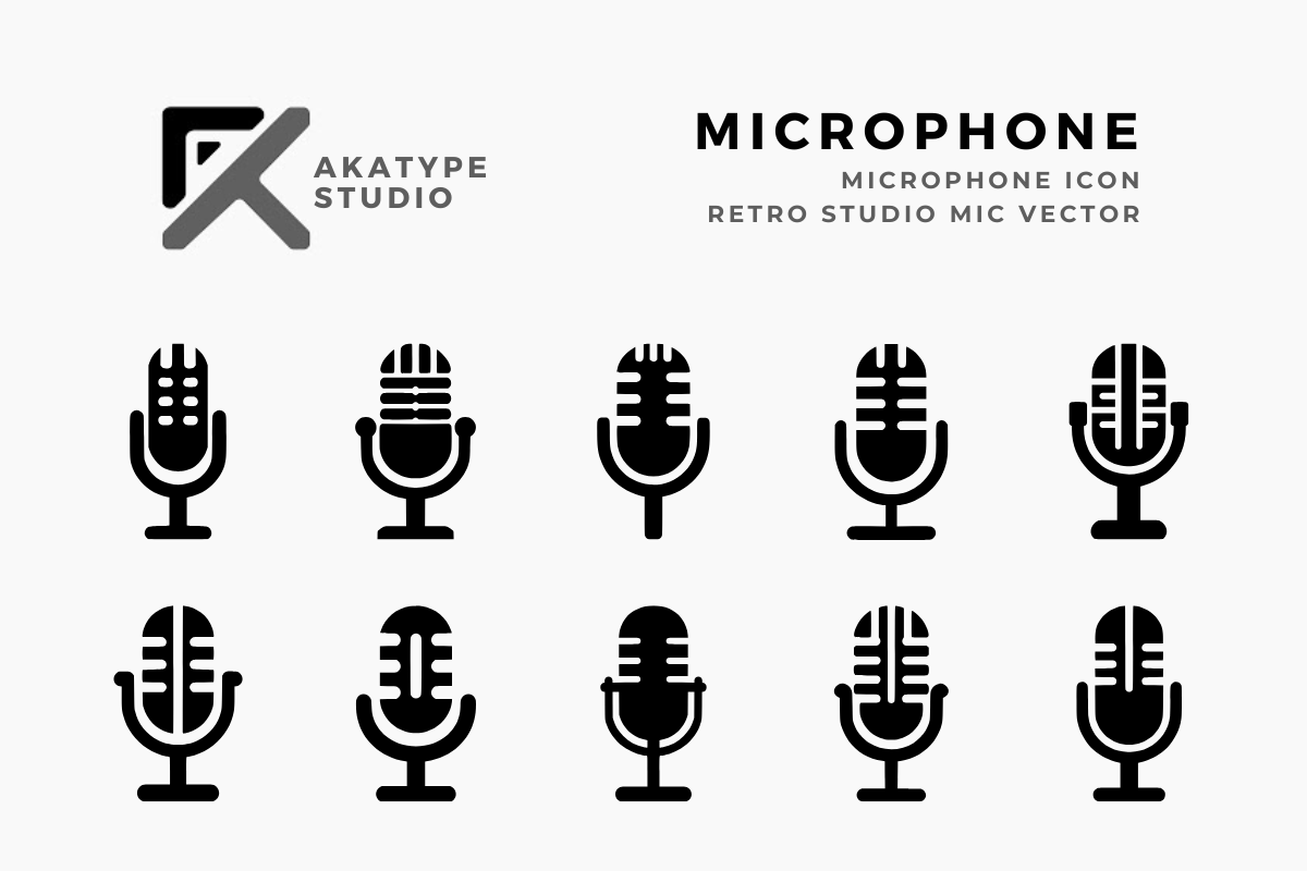 Microphone Icon Vector, an Icon by Akatype Studio (Photo 2 of 6)