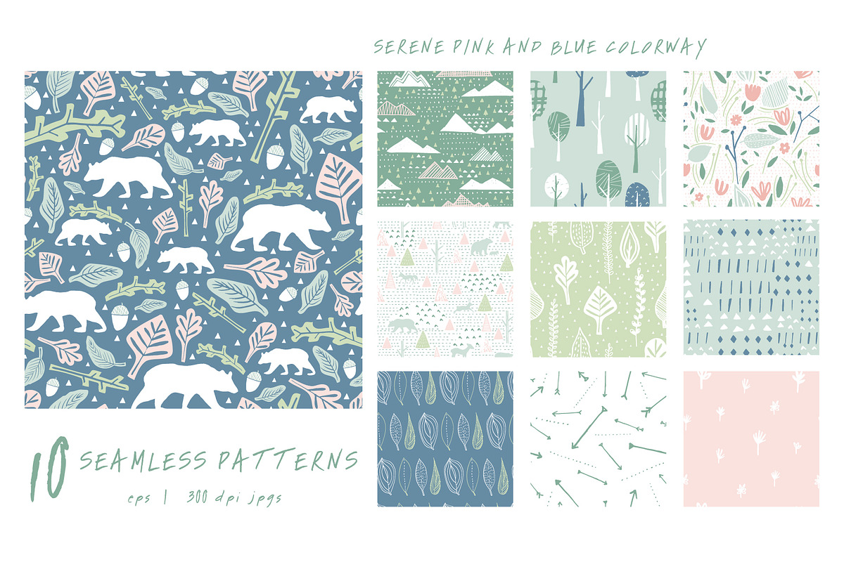 Woodlands | Seamless Patterns, a Pattern Graphic by The Collective Studio (Photo 5 of 9)