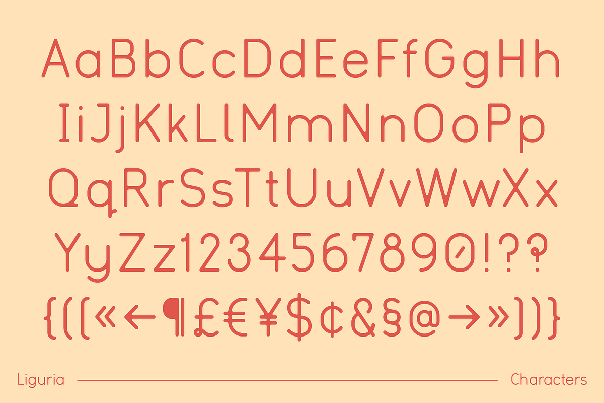 Liguria – Playful, Monoline Typeface, a Sans Serif Font by SO SAVOURY (Photo 3 of 9)