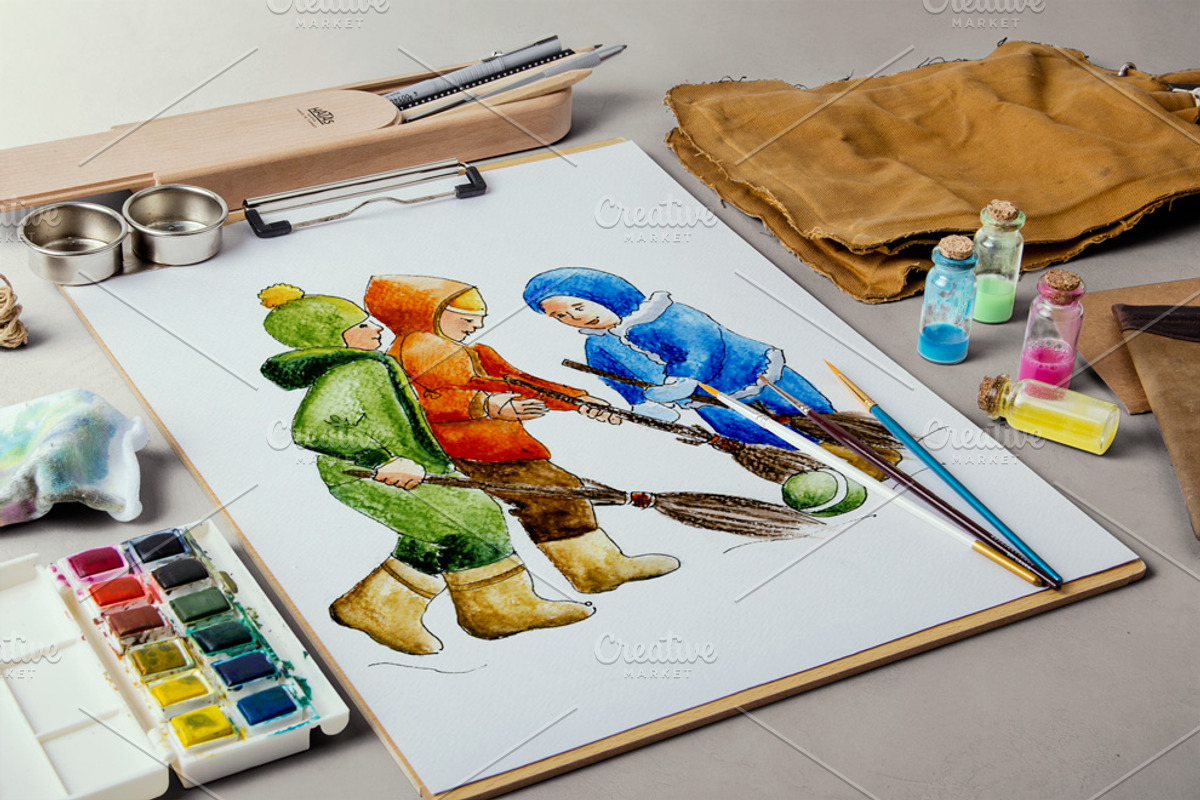Christmas Clipart Watercolor, an Illustration by denisespinoza (Photo 4 of 7)