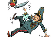 Slipping on a banana peel. A, a Person Illustration by rogistok (Thumbnail 2 of 3)