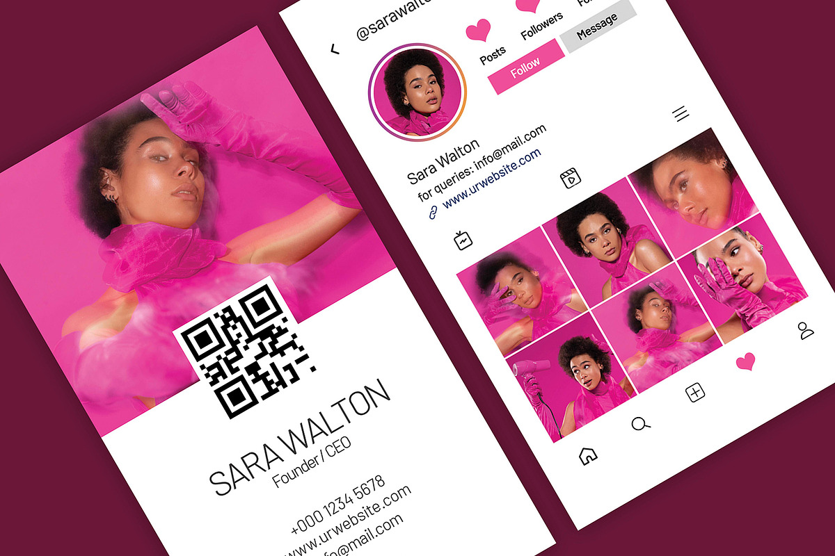 Instagram IG Business Card, a Business Card Template by Saman Osama (Photo 4 of 7)