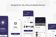 Kripton - Crypto Wallet iOS App, an App Template by peterdraw (Thumbnail 3 of 10)