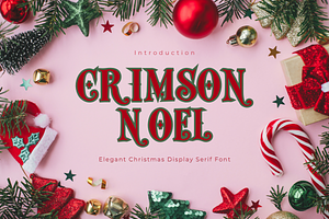 Crimson Noel–Elegant Christmas Serif