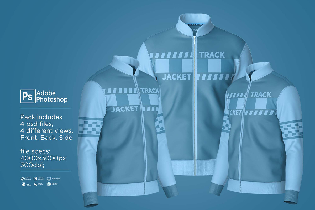 Sport Jacket Fullzipper Mockup, a Hoody Mockup by Nanggroe Scripting (Photo 2 of 9)