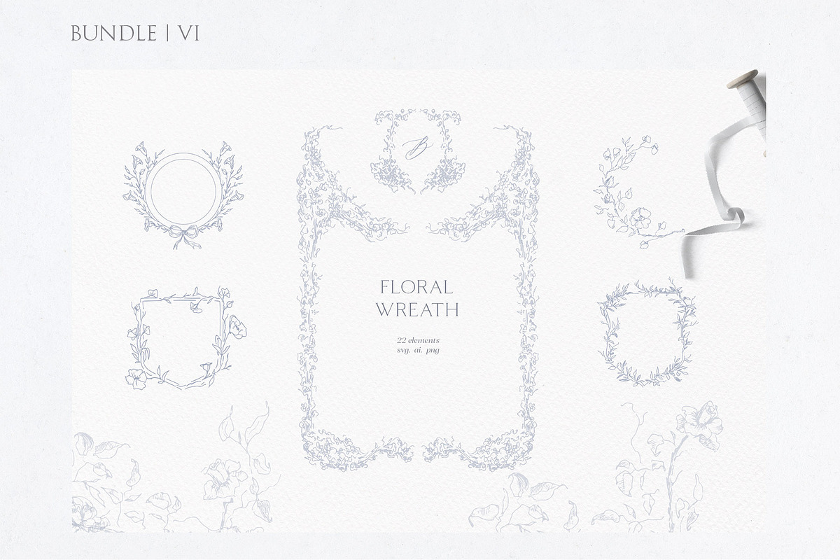 Line wedding art - BUNDLE, a Decorative Illustration by Summer Nightingale Art (Photo 7 of 9)