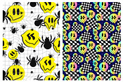 Trippy Smiley Seamless Pattern 2, a Pattern Graphic by Slavko Kahovsky (Thumbnail 4 of 7)