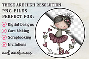 Quirky Valentine Fairy Clip Art, an Illustration by RobertsArt (Thumbnail 2 of 7)