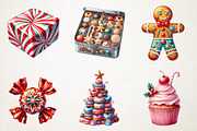 Retro Holiday Sweets PNG Bundle, an Illustration by RobertsArt (Thumbnail 2 of 7)