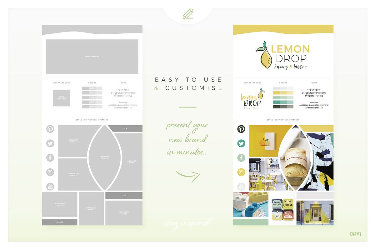 Brand Boards / Style Tiles VOL 3, a Templates & Theme by AM Studio (Photo 3 of 11)