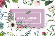 Watercolor Floral Bundle, an Object Illustration by Kotulska (Thumbnail 2 of 21)