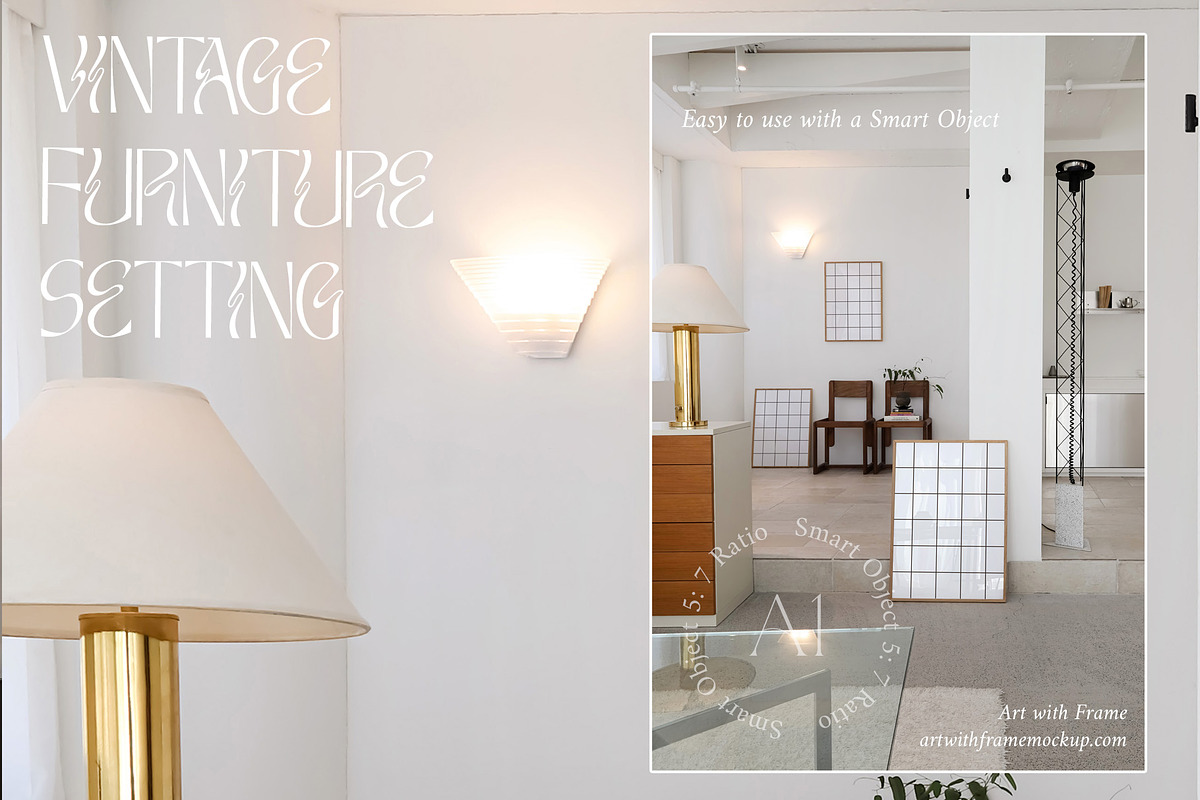 51 Frame Mockups - Vintage Furniture, a Product Mockup by ArtwithFrame (Photo 3 of 50)