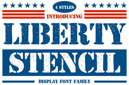 Liberty Stencil is Stencil font, a Serif Font by Brown Cupple