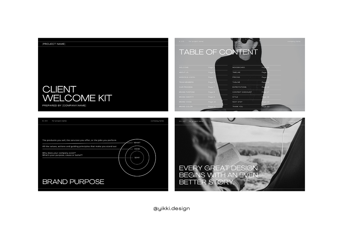 Client Welcome Kit Template | CANVA, a Presentation Template by Yikki.design (Photo 2 of 5)