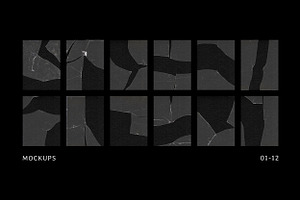 BROKEN GLASS Mockups & Textures Pack