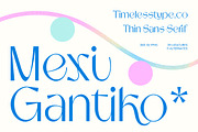 Mexi Gantiko Thin Sans Serif, a Sans Serif Font by timelesstype.co (Thumbnail 1 of 10)