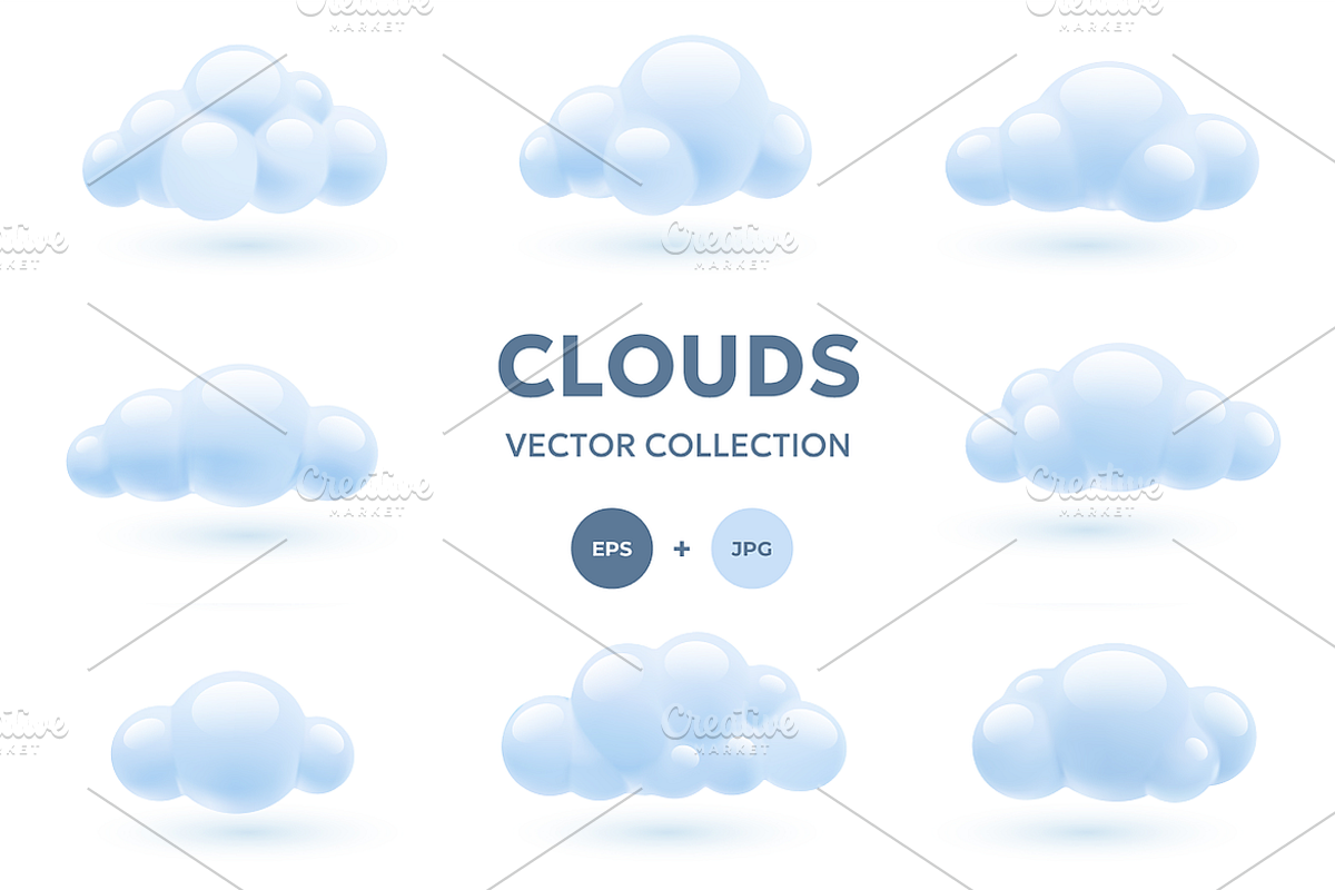 Cumulus Clouds | 3D Set, an Object Graphic by wowomnom (Photo 1 of 3)