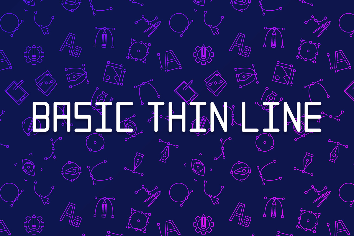 Basic Thin Line Font