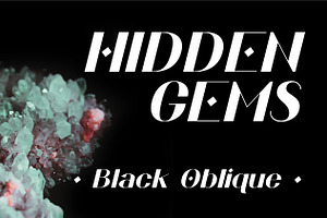 Hidden Gems - Black Oblique