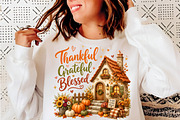 Thankful Grateful Blessed PNG, a Seasonal Illustration by SinaCreation (Thumbnail 6 of 7)