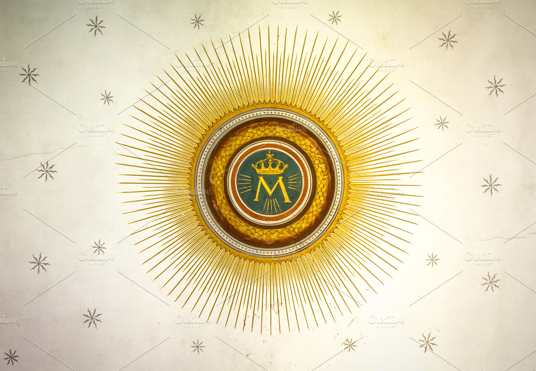 Monogram of the Blessed Virgin Mary, an Abstract Photo by KYNA STUDIO