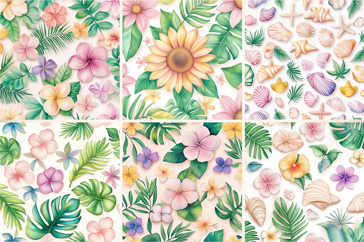 Summer Digital Paper, a Pattern Graphic by Digital Artistic99 (Photo 3 of 7)