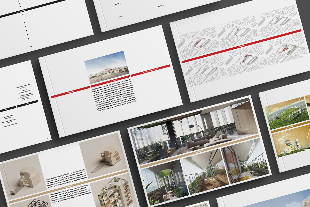 Portfolio Template One - Line, a Presentation Template by Arkishop (Photo 2 of 9)