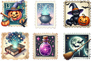 Halloween Faux Postage Stamps, an Illustration by Designking (Thumbnail 3 of 4)
