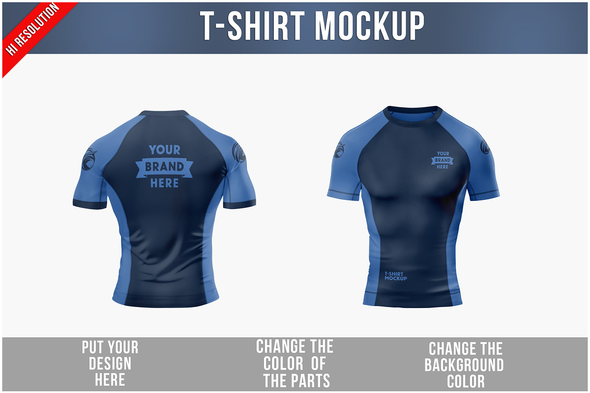 Short Sleeve Compression T-shirt PSD, an Apparel Mockup by Bruno's Shop (Photo 1 of 4)