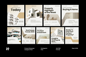 Elegant Real Estate Instagram Post, a Social Media Template by Neermana