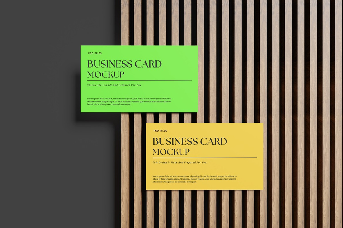 Business Card Mockup Top View, an Advertising Mockup by GraphicWindow (Photo 6 of 6)