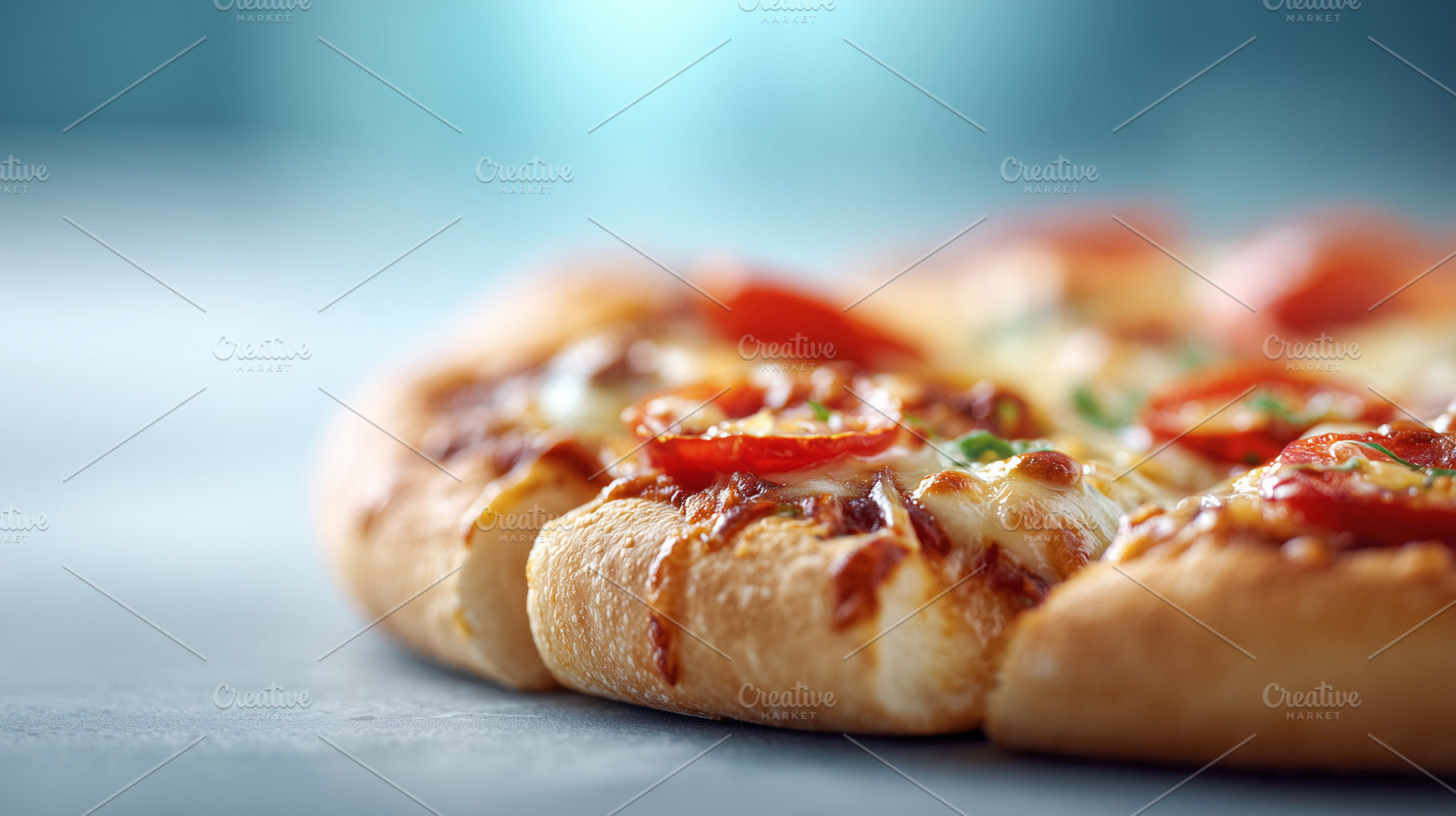 Delicious pizza with melted cheese, a Food & Drink Photo by MistyDay