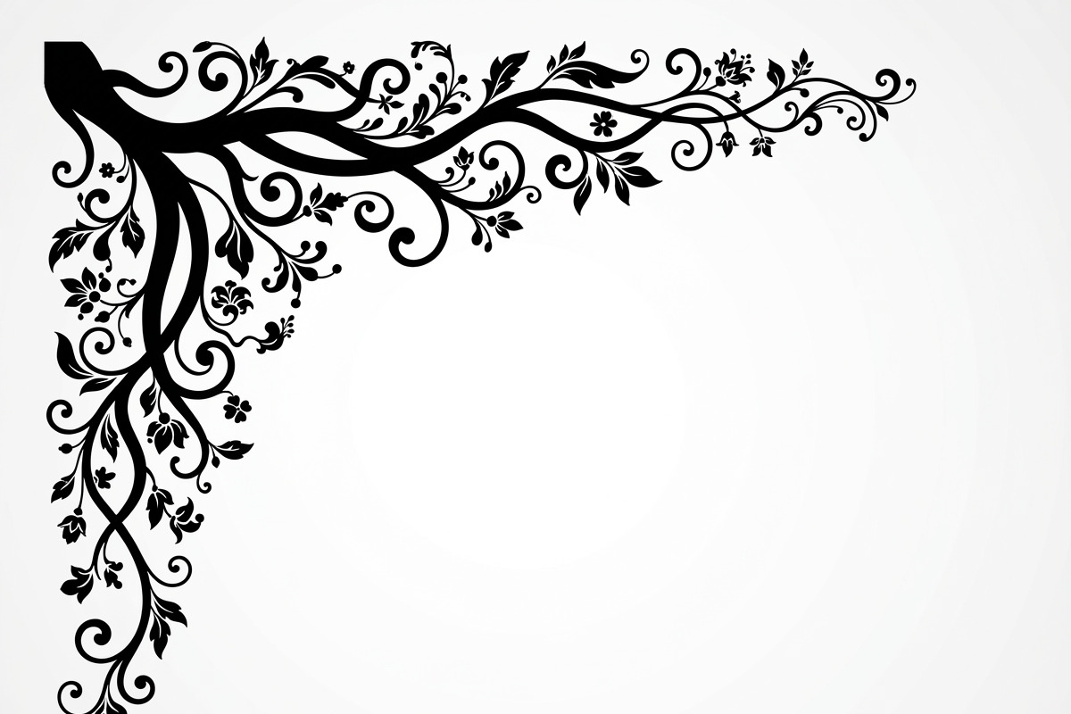 50 Tree Branch Corner Silhouette, a Decorative Illustration by Amazin_art (Photo 2 of 25)