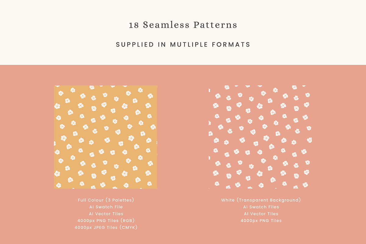 Meadow Flower Repeat Patterns, a Pattern Graphic by Emma Webb Studio (Photo 7 of 10)