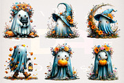 Whimsical Ghost Clipart Bundle, a Transportation Illustration by Digital Artistic99 (Thumbnail 3 of 7)
